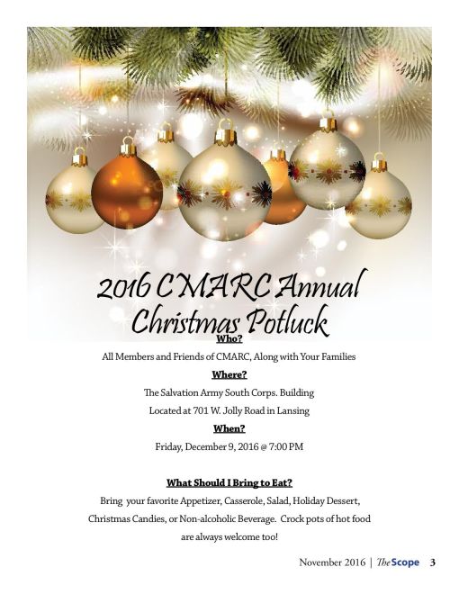 2016 CMARC Christmas Potluck