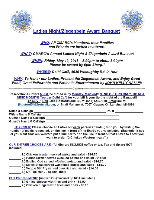 Ladies Night/Ziegenbein Award Banquet